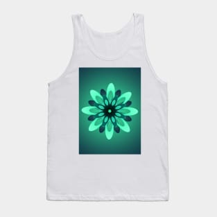 Green Flower Elegant Tank Top